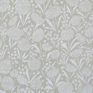 Schumacher Chrysanthemum Sisal Wallcovering In Seaglass For Sale