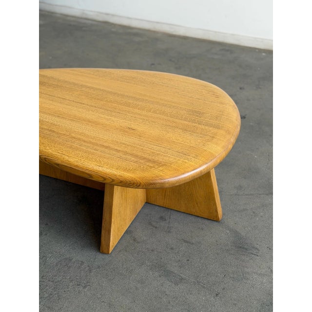 Brown Contemporary Coffee Table in Solid Oak For Sale - Image 8 of 10