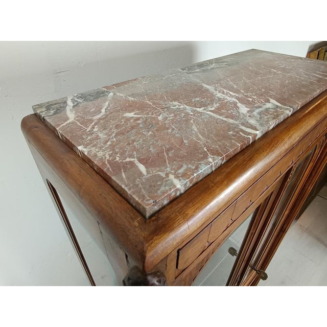 Art Deco Walnut Display Case, 1920s For Sale - Image 15 of 18