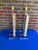 Wood Pair Antique Bleached Marquetry Architectural Fragment Lamps W/Lucite Bases For Sale - Image 7 of 9