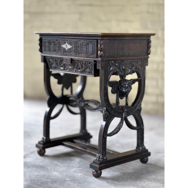Baroque Sewing Box on Stand For Sale - Image 4 of 5