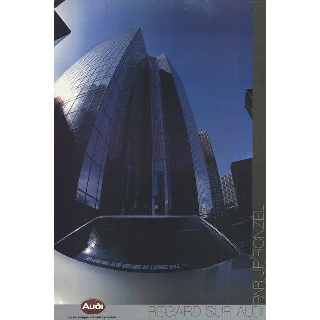 1983 Unknown 'Look at Audi' Vintage Blue Offset Lithograph For Sale - Image 4 of 4