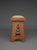1920s Amsterdam School Oak and Linen Stool in the manner of Architect CJ Blaauw, 1920s For Sale - Image 5 of 11