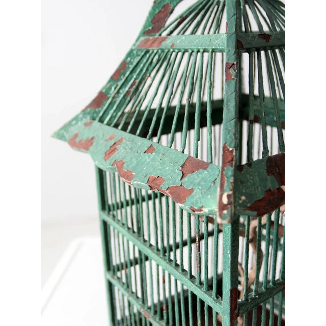 Antique Wooden Bird Cage For Sale - Image 6 of 13