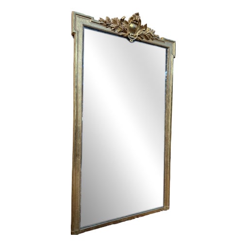 Napoleon III Gilded Mirror with Gold Leaf For Sale