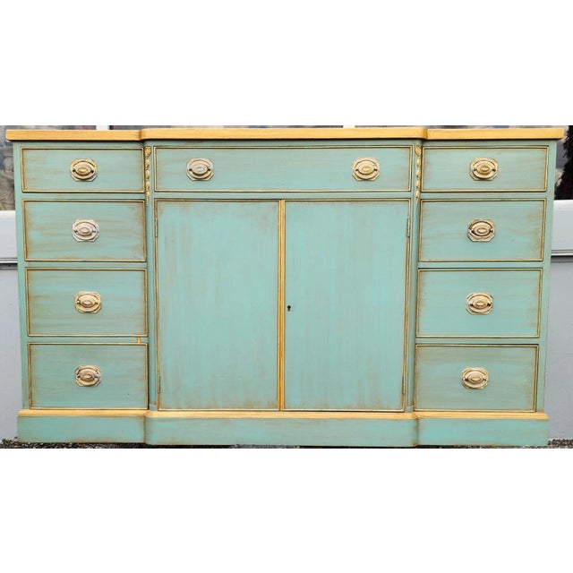Shabby Chic Antique Irwin French Country Buffet Sideboard Bar For Sale - Image 3 of 18