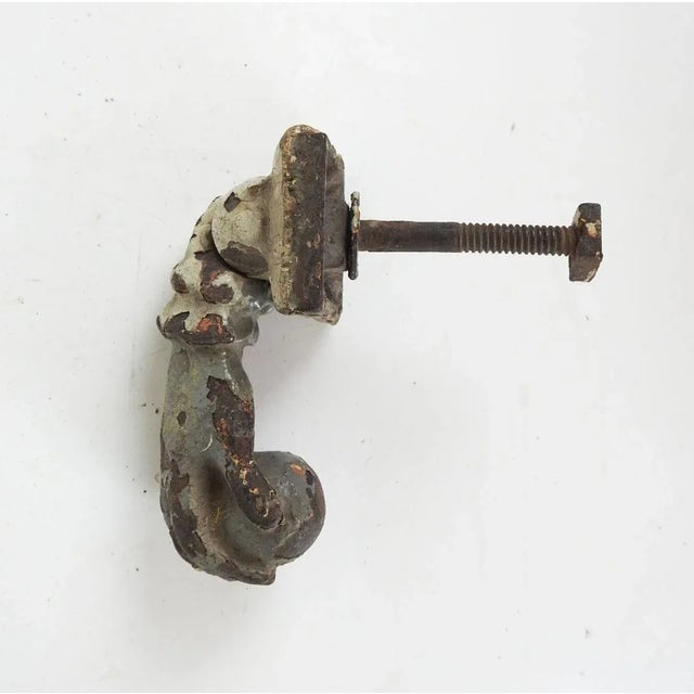 Antique Lady Hand Cast Iron Door Knocker For Sale In Seattle - Image 6 of 6