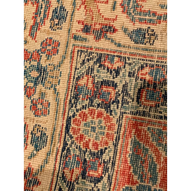 Rust Persian Antique Tabriz 14'6'' X 17'6'' For Sale - Image 4 of 13