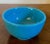 Blue Antique 19th Century Bright Peacock Blue Peking Glass Footed Bowl For Sale - Image 8 of 13