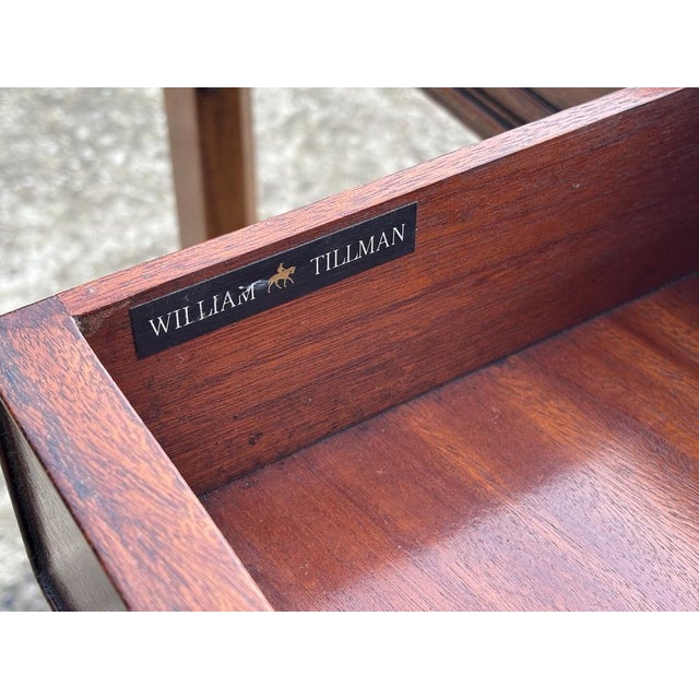 Large Vintage George III Style Writing Table in Mahogany by William Tillman, 1960 For Sale - Image 6 of 12