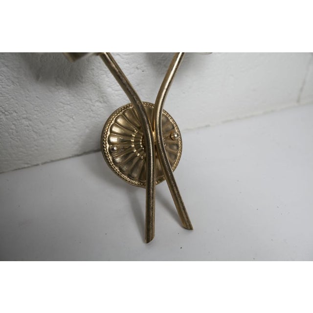 Brass and Glass Wall Lights, 1960s, Set of 2 For Sale - Image 11 of 18