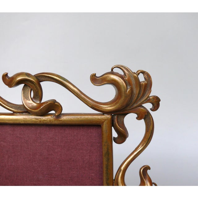 Art Nouveau Style Handmade Floral Picture Frame in Brass, Germany, 1890s For Sale - Image 14 of 18
