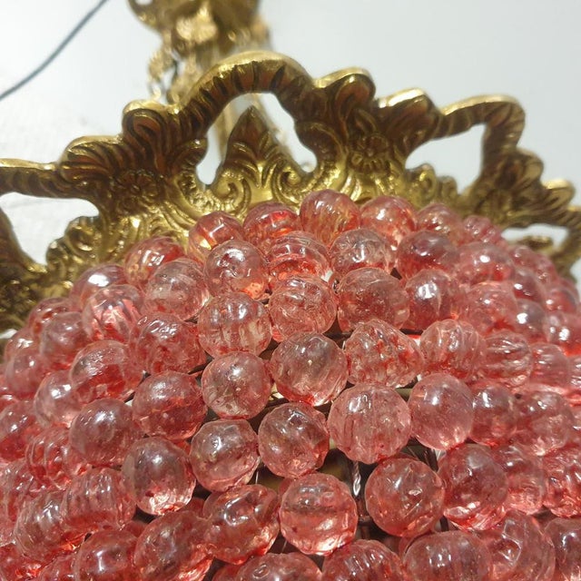 Vintage Gilt Brass Lantern Pendant For Sale - Image 3 of 8