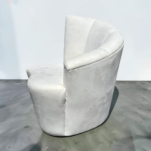 1980s Vladimir Kagan Bilbao Swivel Slipper Chair For Sale - Image 5 of 15
