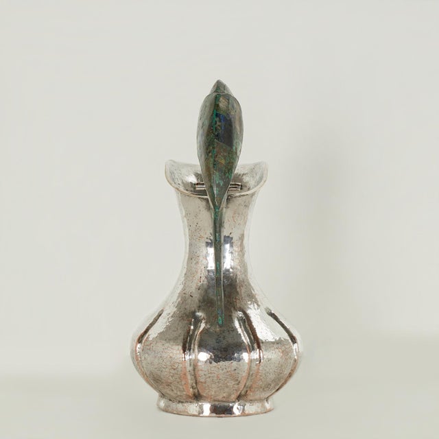 Silver Vintage Los Castillo Silver Plate Pitcher With Parrot For Sale - Image 8 of 11