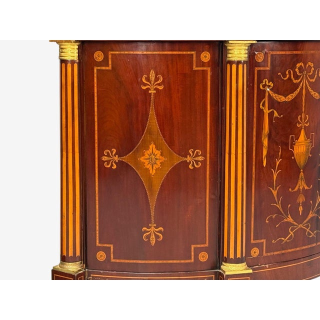A Pair of Italian Neoclassical, Marquetry, Satinwood, Demilune Chests, Italy, 19th C. For Sale - Image 16 of 18