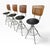 Mid-Century Modern Mid-Century Modern Umanoff Style Slatted Swivel Bar Stools - Set of 4 For Sale - Image 3 of 6