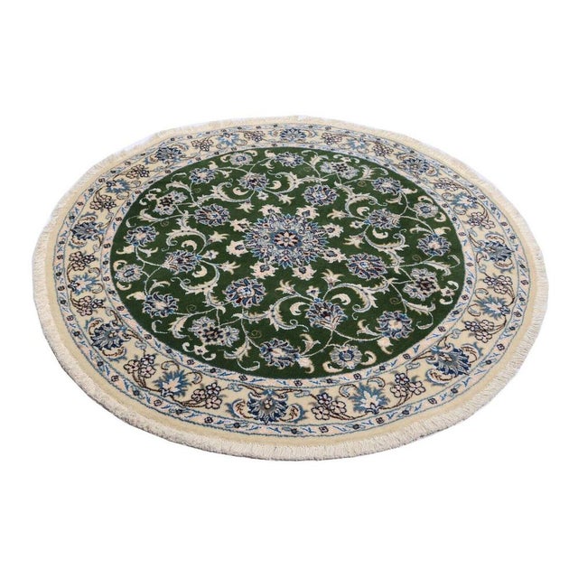 Middle Eastern Hand-Knotted Rug with Floral Motif For Sale - Image 3 of 10