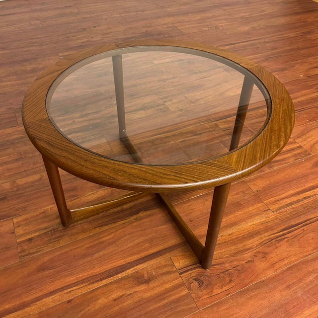A.h. McIntosh Round Teak & Glass Coffee Table For Sale In Seattle - Image 6 of 8
