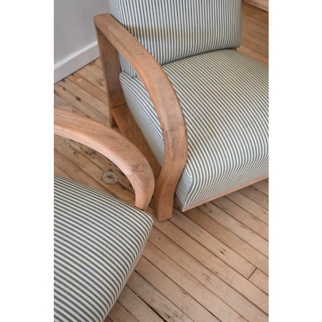 Art Deco Armchair in Tatton Stripe, a Pair For Sale - Image 13 of 14