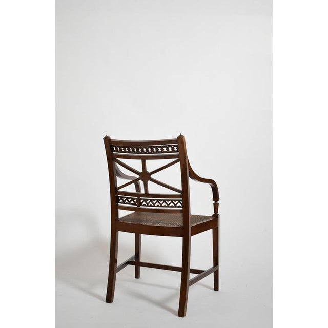 Neoclassical Mahogany and Canning Chairs, Set of 2 For Sale - Image 3 of 6