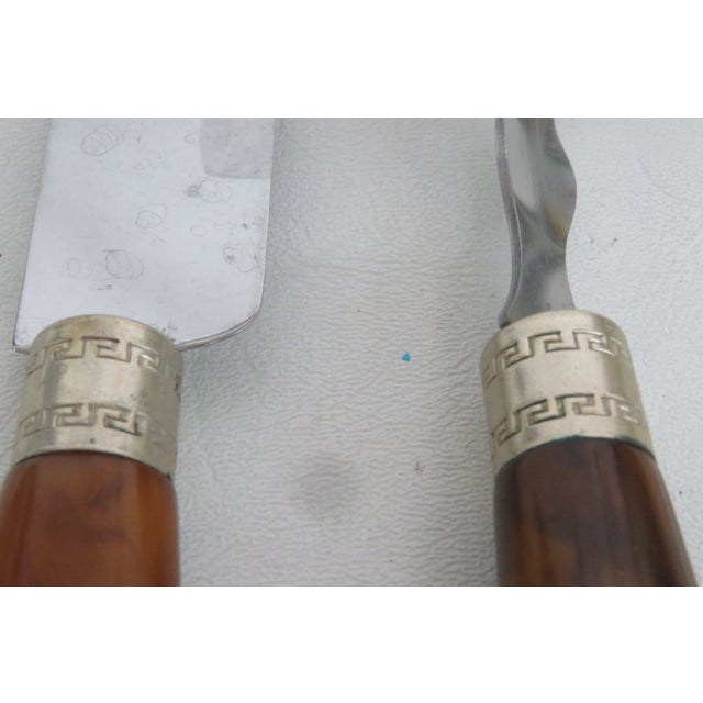 Westall Richardson Sheffield Stainless Steel Carving Knife Fork 2pc Pair 5147b For Sale - Image 17 of 17
