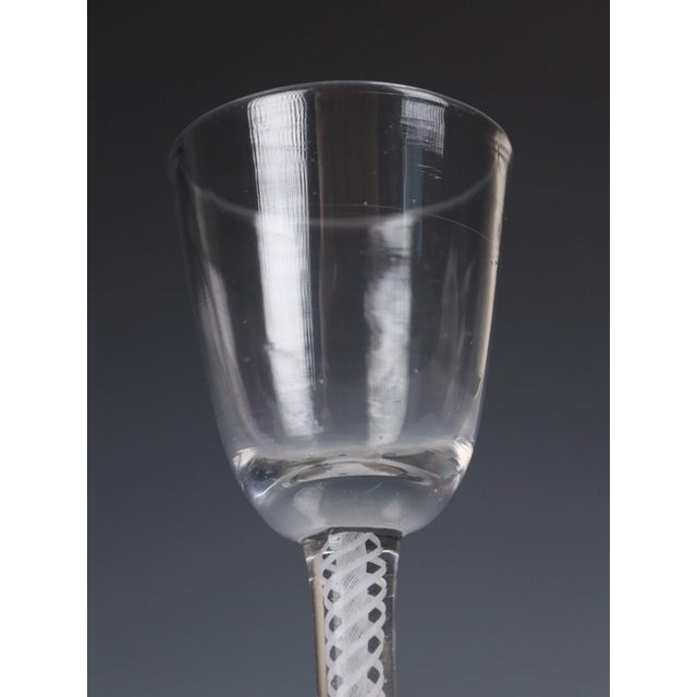 18th Century Georgian Opaque Twist Wine Glass with Double-Series Stem, 1770 For Sale - Image 3 of 11