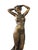 Stone Vintage Art Nouveau Style Bronze-Finish Female Figure on Marble Base For Sale - Image 7 of 9