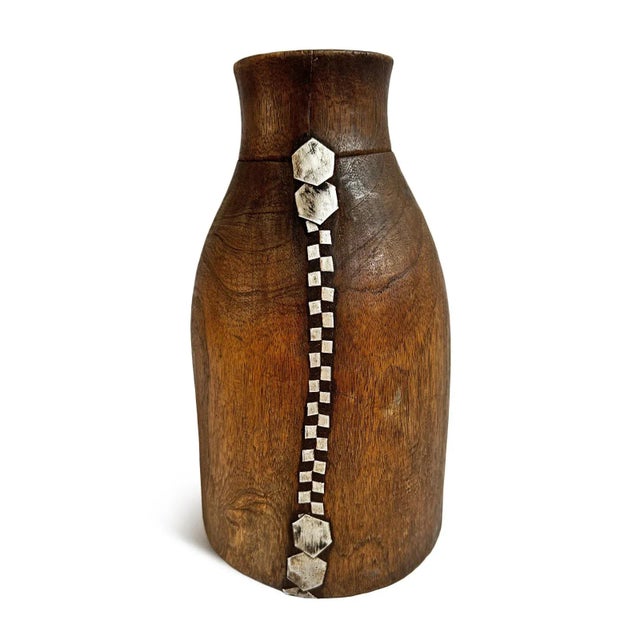 Authentic old vintage wood Tutsi milk pot. Simple shape carved with thin walls. Used to collect milk and store food as...