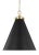 Traditional Chapman & Myers by Visual Comfort Studio Wellfleet Large Cone Pendant, Midnight Black & Burnished Brass For Sale - Image 3 of 6