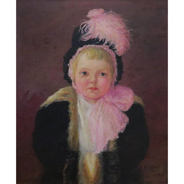 FREE SHIPPING ANYWHERE IN THE CONTINENTAL US! This is an antique portrait of a little girl named 'Eulalie'. She is...