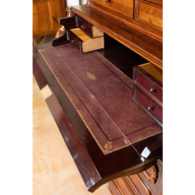 Italian Renaissance revival Bookcase Secretaire, 19th Century For Sale - Image 16 of 17