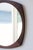 Brown Vintage Scandinavian Round Mirror in Teak, 1960 For Sale - Image 8 of 11