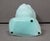 1990s Frosted Aqua Green Glass Modernist Head Vase For Sale - Image 9 of 9