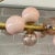 Gold Mid-Century Murano Pink Glass and Brass Chandelier, 2000s For Sale - Image 8 of 10