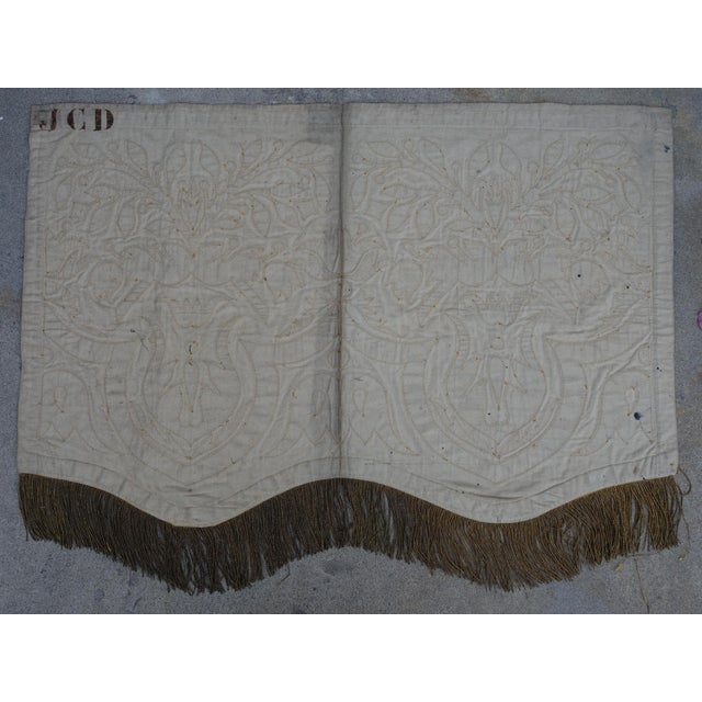 Textile 19th Century Italian Metallic Appliqued Textile For Sale - Image 7 of 8
