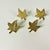 1980s Vintage Boho Chic Adirondack Arts & Crafts Rustic Brass Maple Leaf Napkin Rings - Set of 4 For Sale - Image 15 of 16