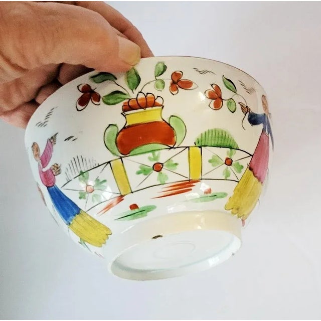 18th,19th C English Pearlware Polychrome Bowl For Sale - Image 4 of 7