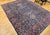 Vintage Persian Yazd Rug, Hand-Knotted Wool, Allover Floral Pattern, Navy & Red, 9x12 For Sale - Image 9 of 18