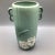 Green Weller Pottery Wild Rose Double Loop Handled Vase For Sale - Image 8 of 13
