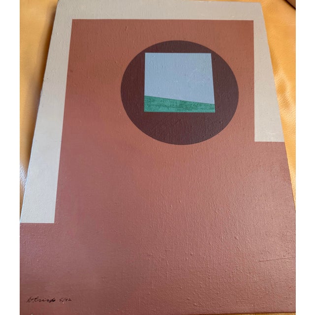 Chocolate 1990’s Abstract Oil Painting by Darrell Crisp. Signed and Dated. For Sale - Image 8 of 9