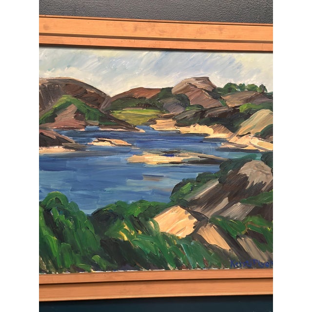 Kersti Flyckt, Lake, 1960s, Oil on Canvas For Sale - Image 4 of 18