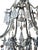 Metal Early 20th Century Venetian Wrought Iron, Rock Crystal & Cut Glass Chandelier For Sale - Image 7 of 8
