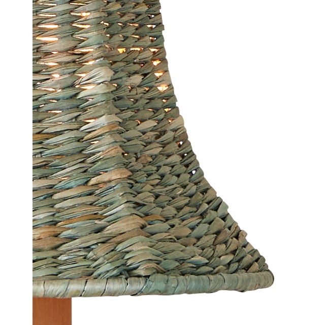 Contemporary Currey & Company Bell Light Teal Chandelier Shade For Sale - Image 3 of 8