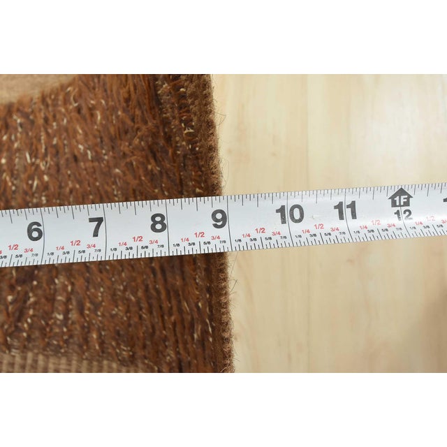 Moroccan Rug 4'3'' X 6'8'' Brown Wool Contemporary Handwoven Carpet For Sale - Image 10 of 12