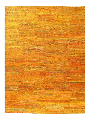 Gold Color Fine Hand Knotted Modern Rug 9'2'' X 12'