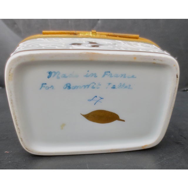 Late 20th Century Limoge Porcelain Box for Bonwit Teller For Sale - Image 5 of 10