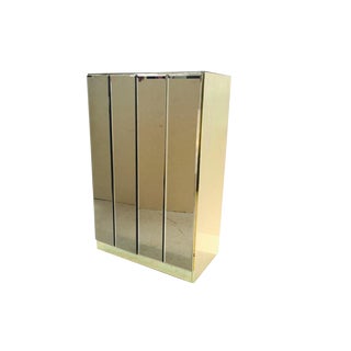 Small Ello Bronze Mirrored Cabinet For Sale