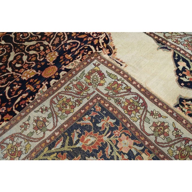 Traditional Late 18th Century Antique Sarouk Rug 4'2'' x 5'10'' For Sale - Image 3 of 11