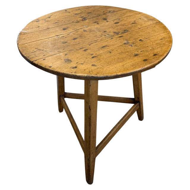 Antique 18c Rubric English Country Cricket Table